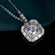 Moissanite Pendant Necklace 5 Carat S925 Silver Elegant Jewelry for Women