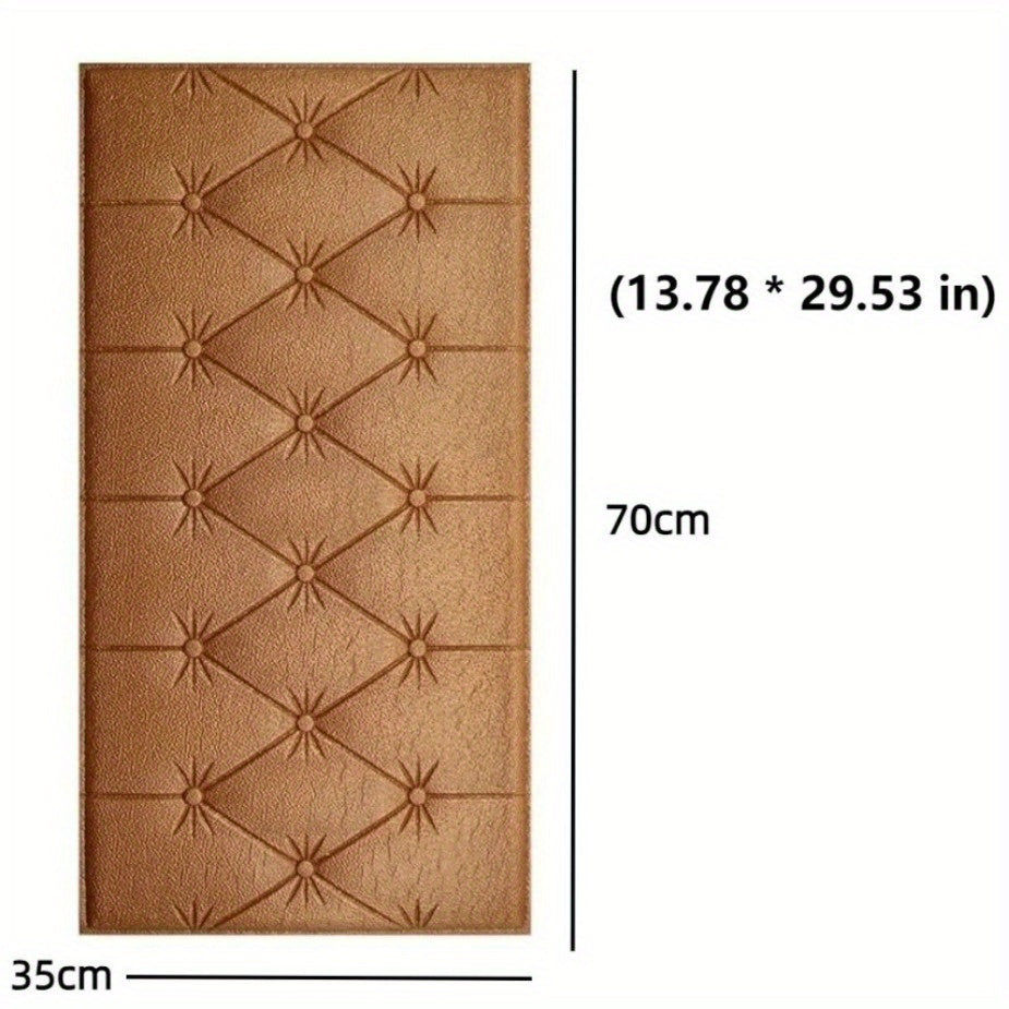 10pcs Self-Adhesive 3D Brick Wall Panels for Living Room Bedroom Decor