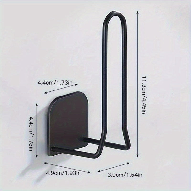 Iron Wall Mount Paper Towel Holder with Flower Pattern for Kitchen Bathroom