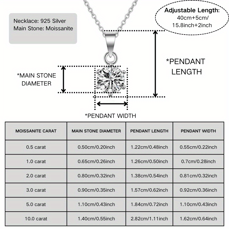 Moissanite Pendant Necklace: Luxurious Spark Grow 1 dona 4.2g, 10 Karat Yuqori Kesim S925 Kumush bilan 18K Oltin Qoplama. Nafis, Oddiy va Ko'p Maqsadli Usul. Rojdestvo, Yangi Yil, Tug'ilgan Kunlar va har kuni kiyish uchun ideal. Ham oddiy, ham
