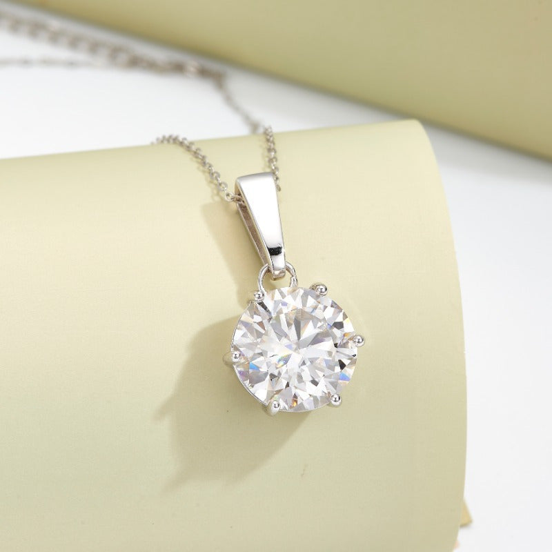 Moissanite Pendant Necklace: Luxurious Spark Grow 1 dona 4.2g, 10 Karat Yuqori Kesim S925 Kumush bilan 18K Oltin Qoplama. Nafis, Oddiy va Ko'p Maqsadli Usul. Rojdestvo, Yangi Yil, Tug'ilgan Kunlar va har kuni kiyish uchun ideal. Ham oddiy, ham