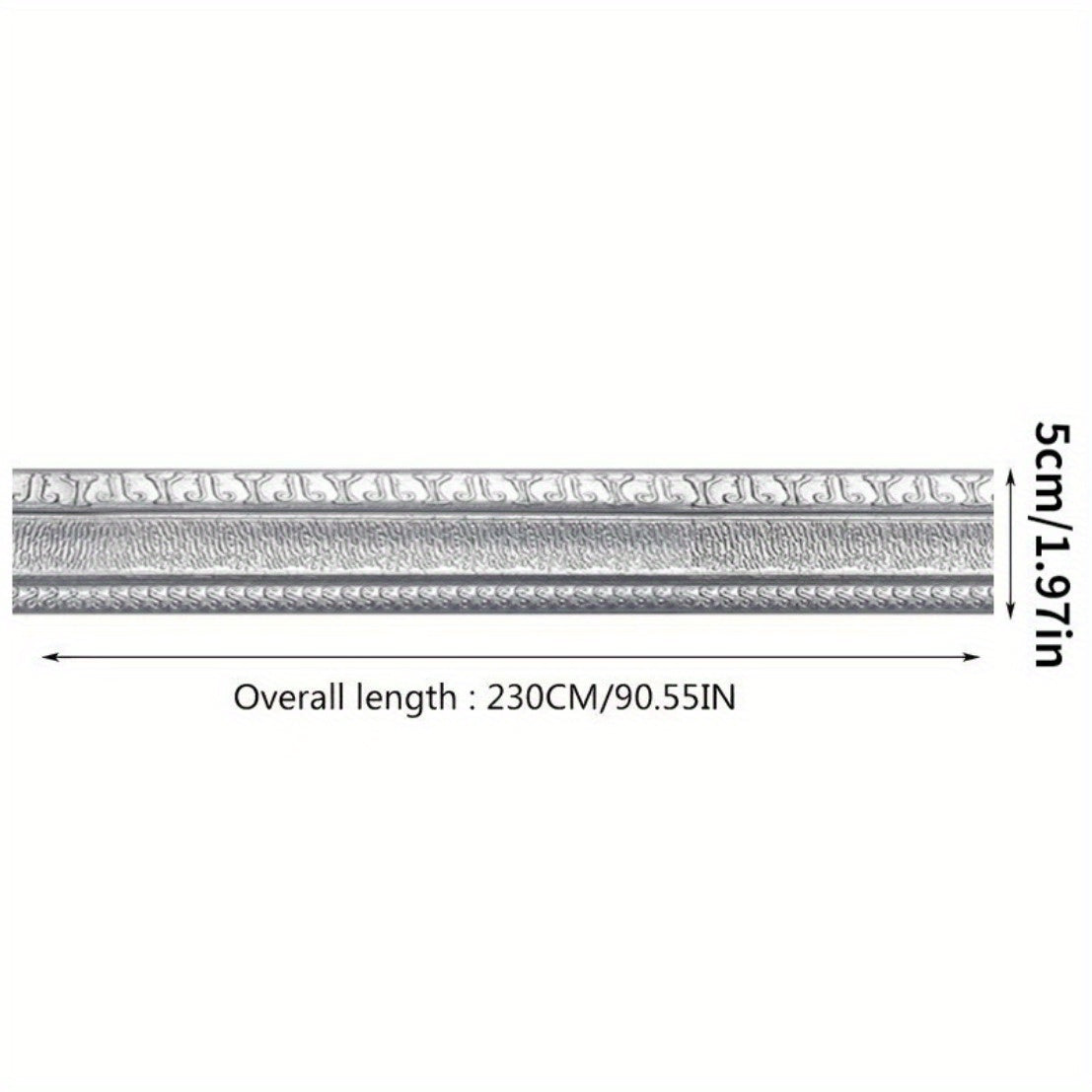 PE ko'pikdan tayyorlangan o'z-o'zidan yopishadigan devor bezak simi, devor va eshik ramkalari bezatish va bel chizig'i uchun 2.3m o'lchamda.