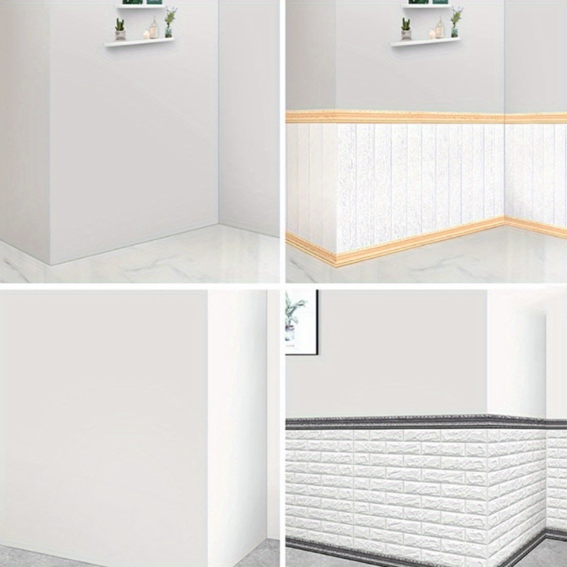 Cinta decorativa autoadhesiva de espuma de PE de 2.3m para decoración de paredes y marcos de puertas