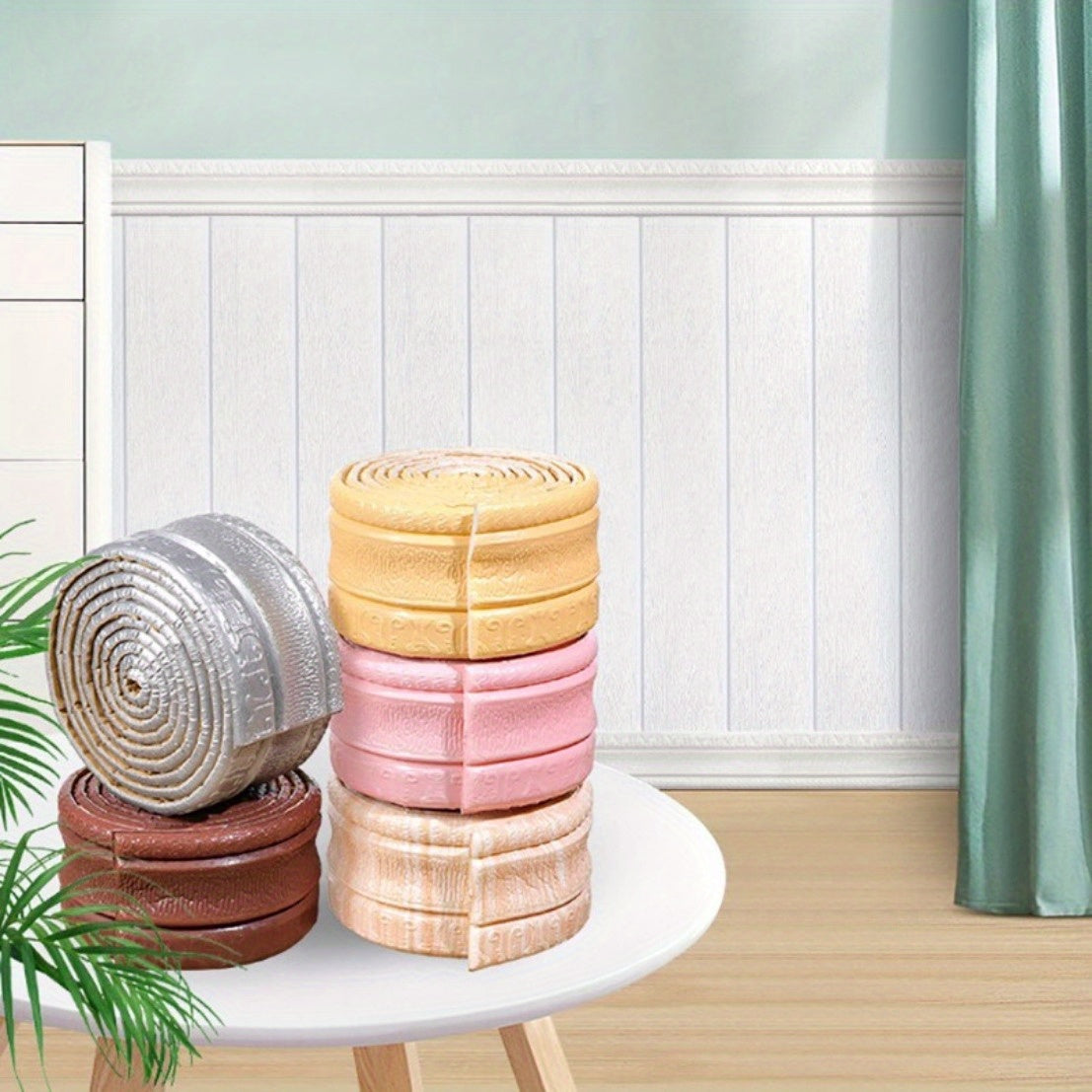 Cinta decorativa autoadhesiva de espuma de PE de 2.3m para decoración de paredes y marcos de puertas