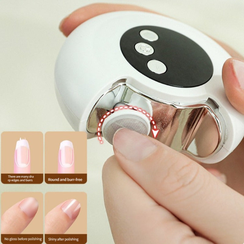 2-in-1 LED chiroq bilan elektr tirnoq kesgichi, oson kesish, 360° sozlanadigan kesish burchaklari, mukammal manikyur uchun 3 tezlikda USB orqali zaryadlanadigan batareya.