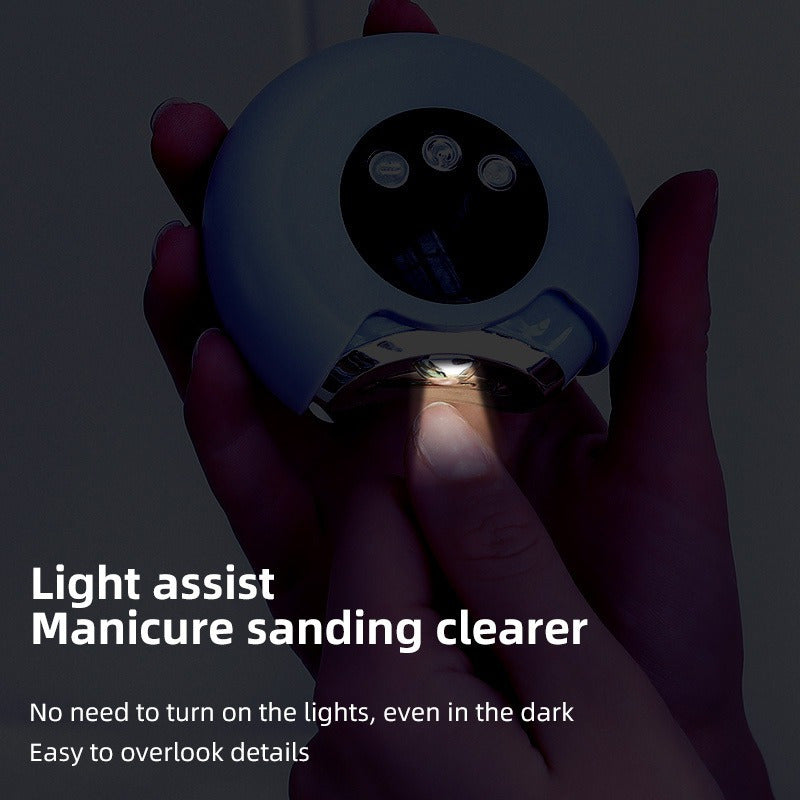 2-in-1 LED chiroq bilan elektr tirnoq kesgichi, oson kesish, 360° sozlanadigan kesish burchaklari, mukammal manikyur uchun 3 tezlikda USB orqali zaryadlanadigan batareya.