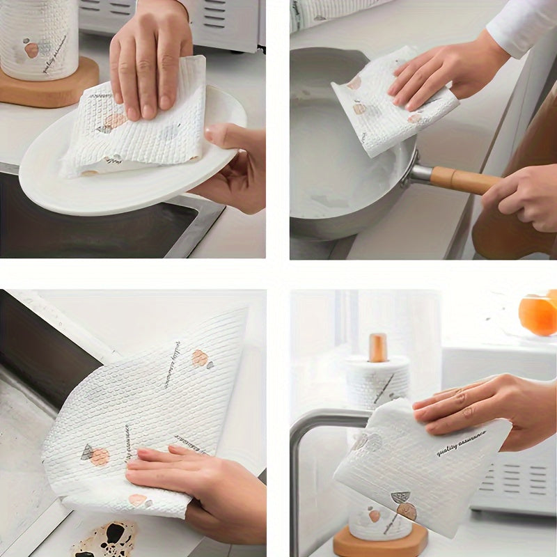 Disposable Kitchen Wipes 100 Sheets Absorbent Dye-Free for Dishwashing and Cleaning