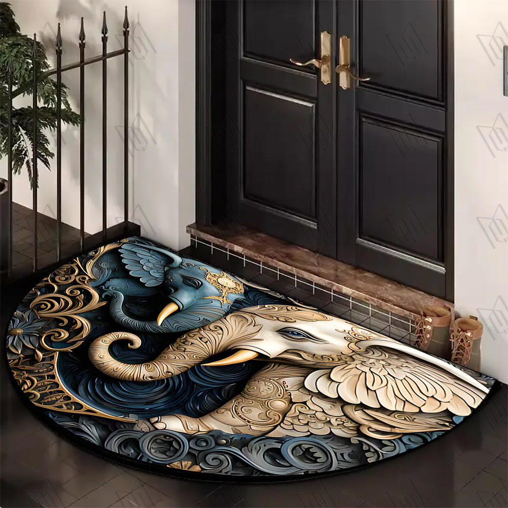 Elephant Welcome Mat Non-Slip Durable Indoor Entryway Rug