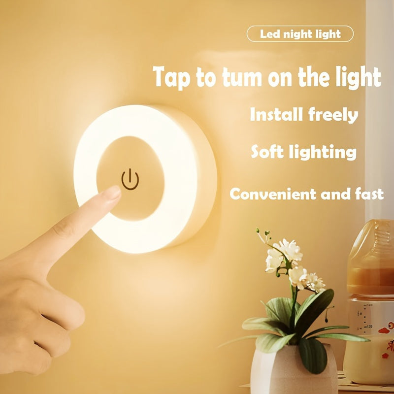 Rechargeable LED Night Light with Touch Sensor Dimmable Adjustable Lighting for Bedrooms Closets Cabinets Kitchen