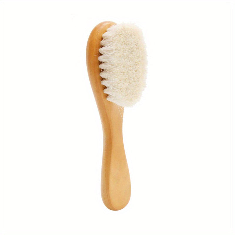 Baby Care Set with Baby Shampoo Brush Massage Lotus Wool Maple Flat Comb and Head Massage Tool