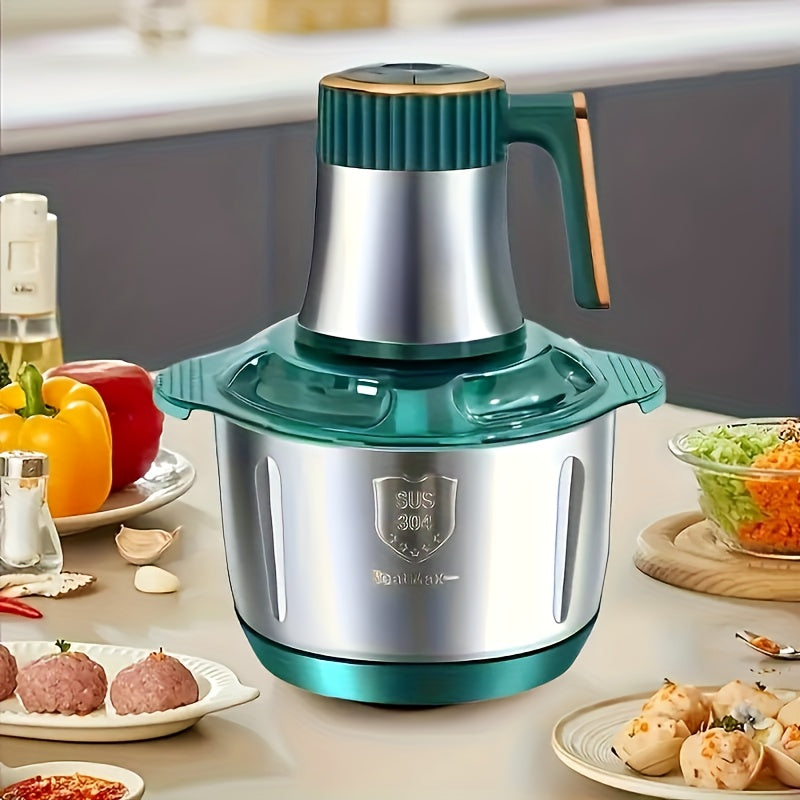 5L Stainless Steel Food Processor with 6 Knife System Fast Meat Grinder Vegetable Chopper 5 Speeds