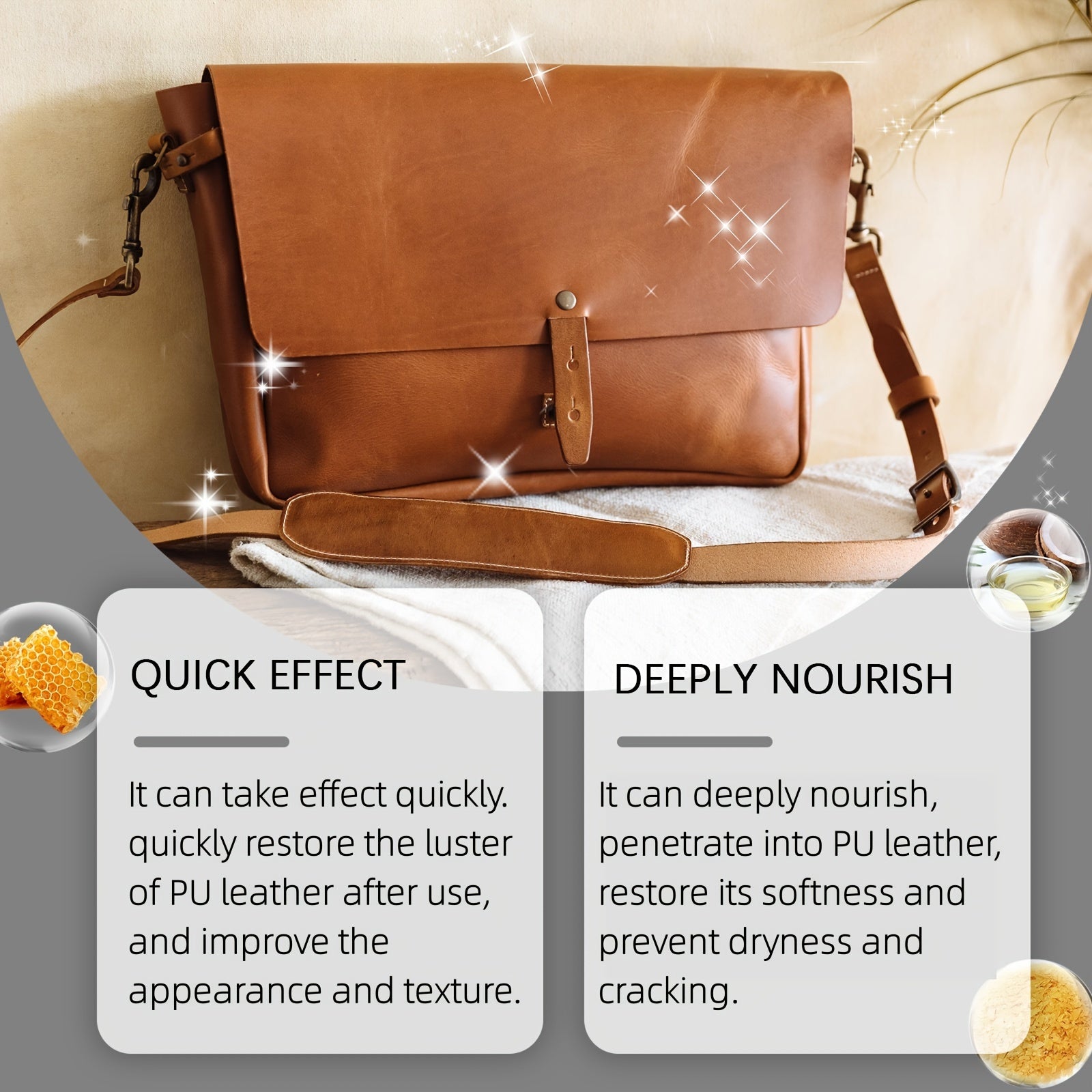 Leather Cleaner and Conditioner Gel for Bags and Sofas, Residue-Free, Under 1L