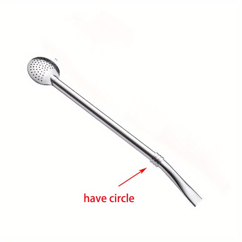 Соломинка из нержавеющей стали для мате - прочная и многоразовая металлическая фильтрующая трубочка для чая, кофе и коктейлей, фильтр для напитков в стиле бомбильи