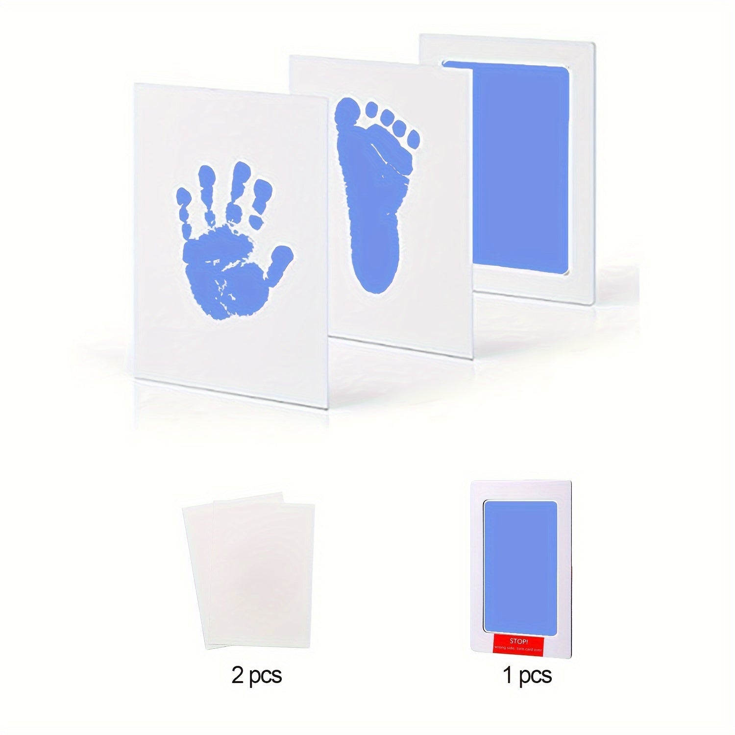 Baby Handprint Kit with No Wash Print Oil and Souvenir for Newborns and Pets
