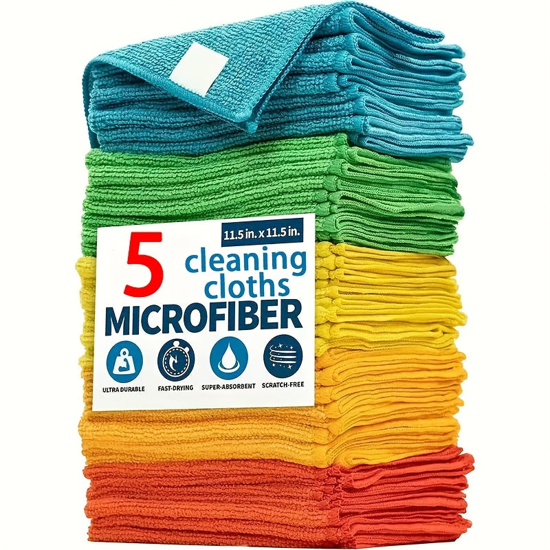 Reusable Microfiber Cleaning Cloths Pack of 50 Multi-Color Household Kitchen Car