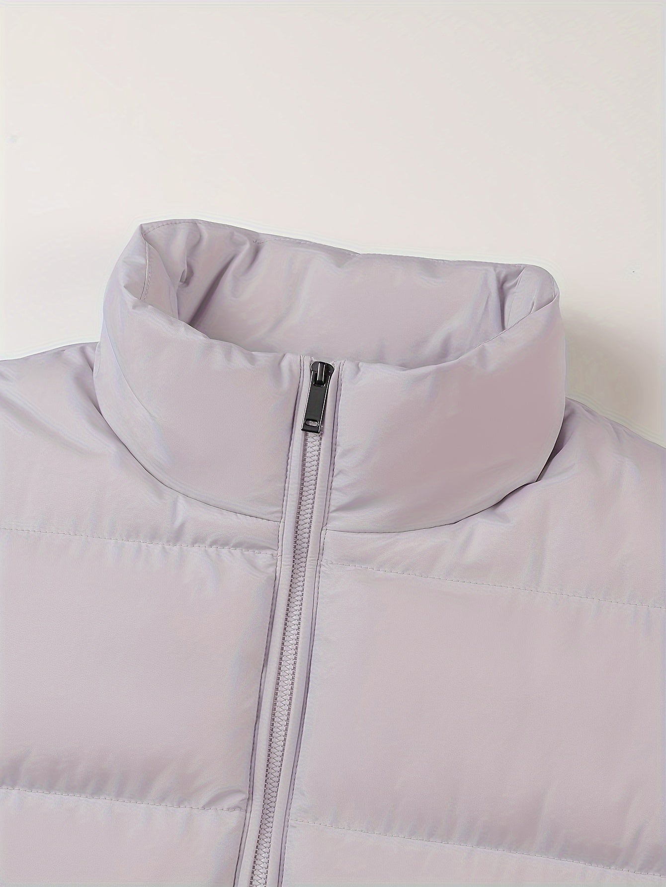 Men's Casual Stand Collar Vest Polyester Woven Sleeveless Fall Winter Outerwear