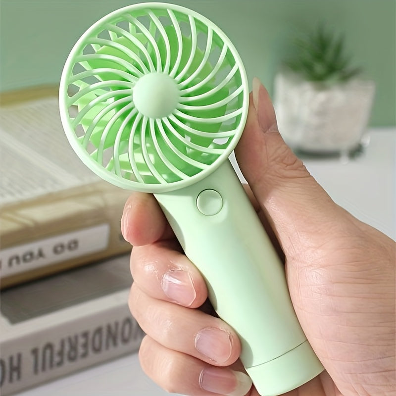 Portable Handheld Fan with 3-Speed Settings, USB Rechargeable, Indoor Outdoor Use