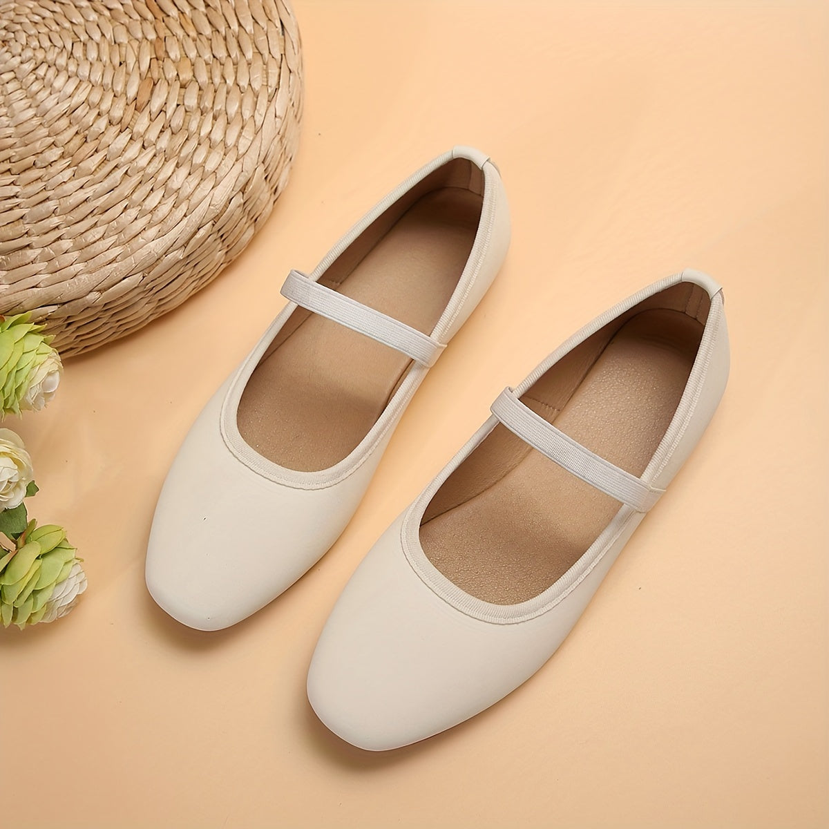 Women's Solid Color Ballet Flats Slip-On Comfortable Flat Shoes