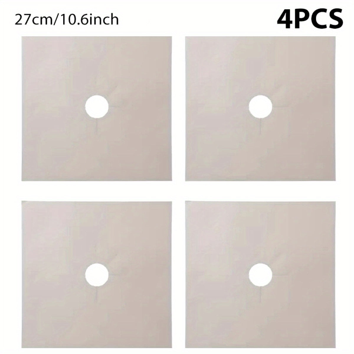 Stovetop Burner Covers Set Black 4/8 Pieces Non-Stick Gas Stove Protectors