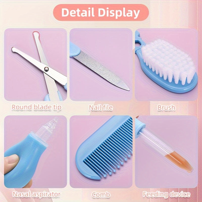 Kids' 14-Piece Grooming and Health Care Kit for Boys and Girls Pink or Blue