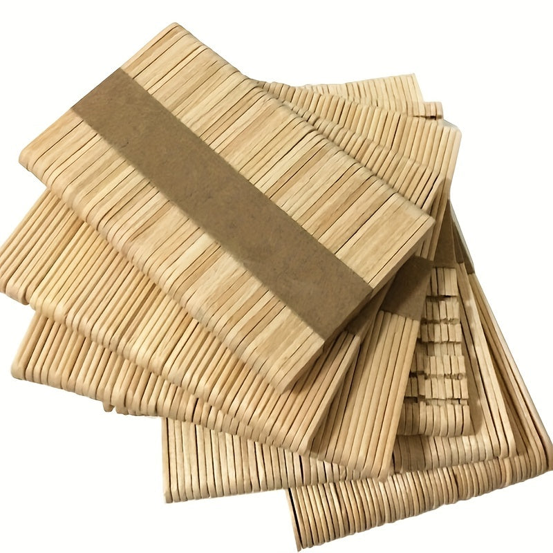50 Palitos de madera natural para manualidades, ideales para helados de paleta DIY, accesorios de cocina