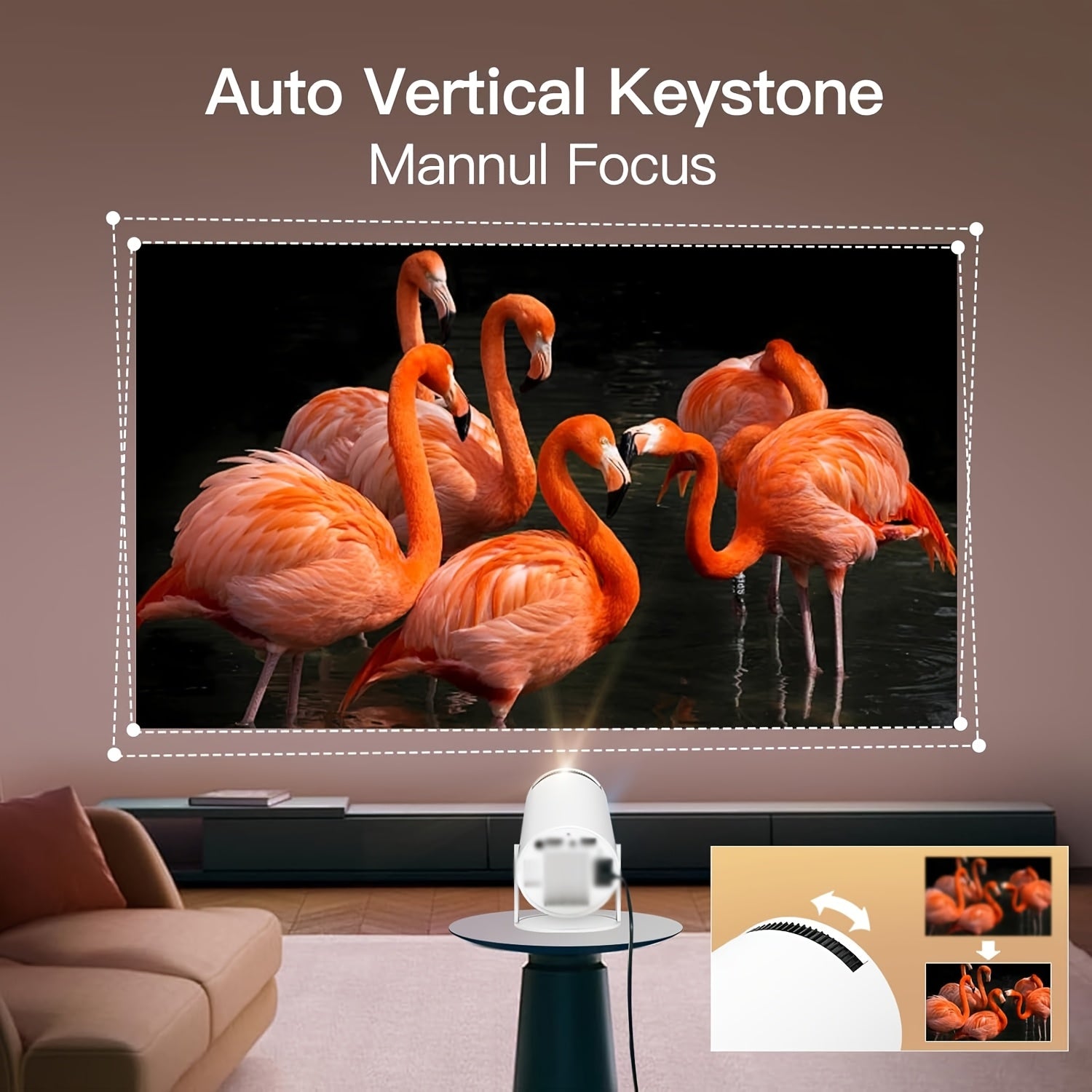 Mini Portable Projector 4K 720P HD WiFi 5G BT 120ANSI 8000L