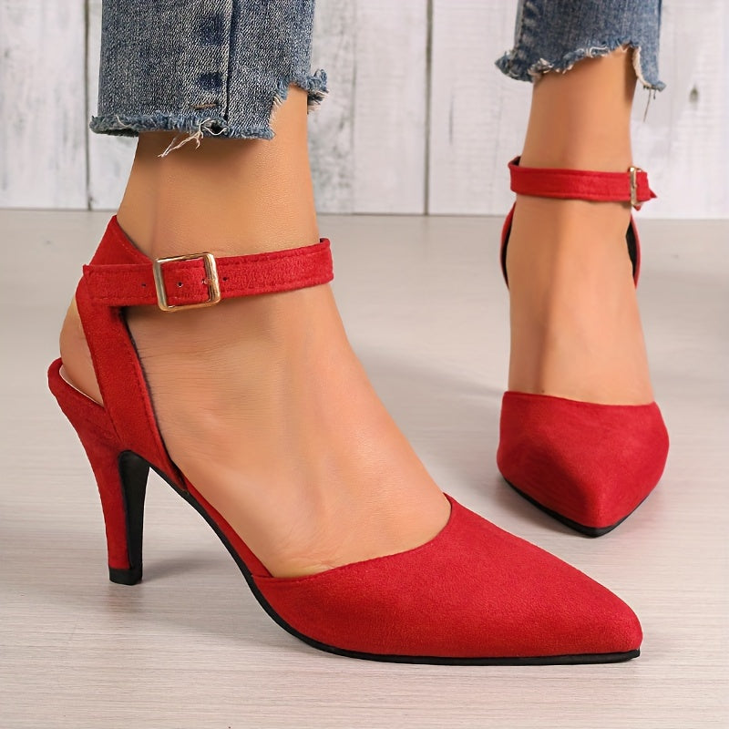 Women's Fashion High Heels Leather Pumps for Dressy Occasions