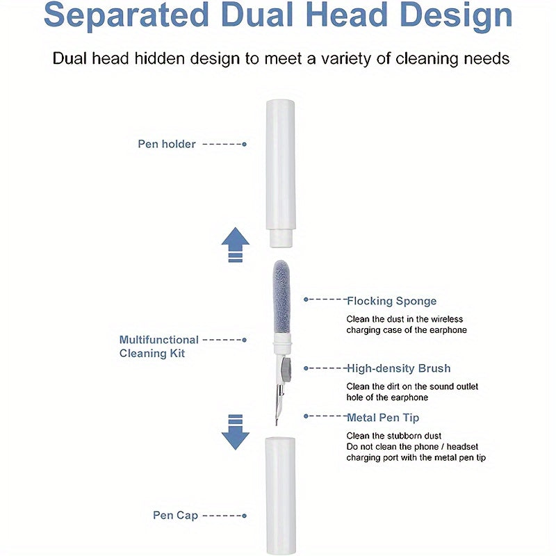 3-in-1 Multi-Function Cleaning Tool Set for Earplugs Headphones and Devices