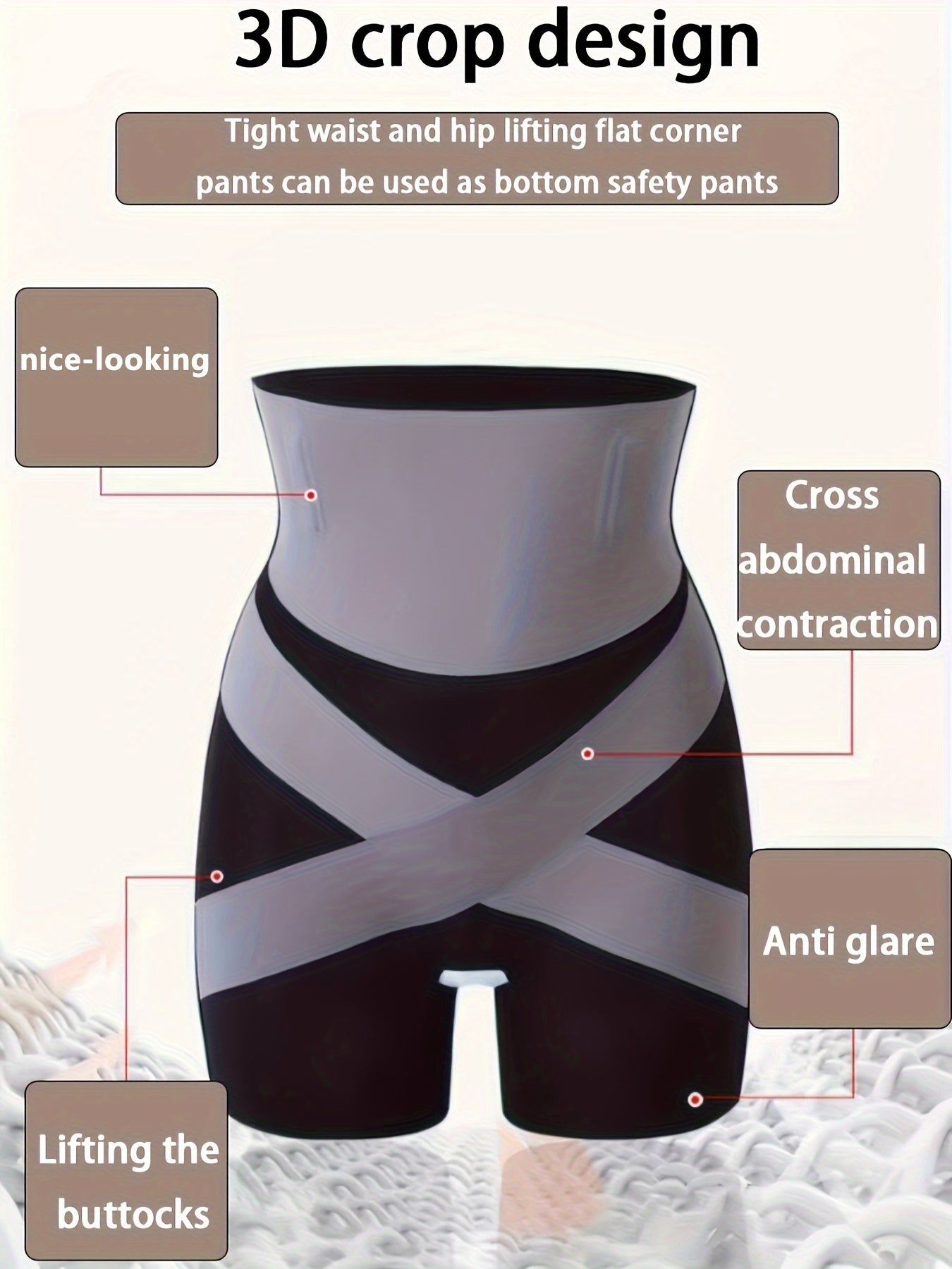 Pantalones cortos moldeadores de cintura alta para mujer con control de abdomen y tela transpirable