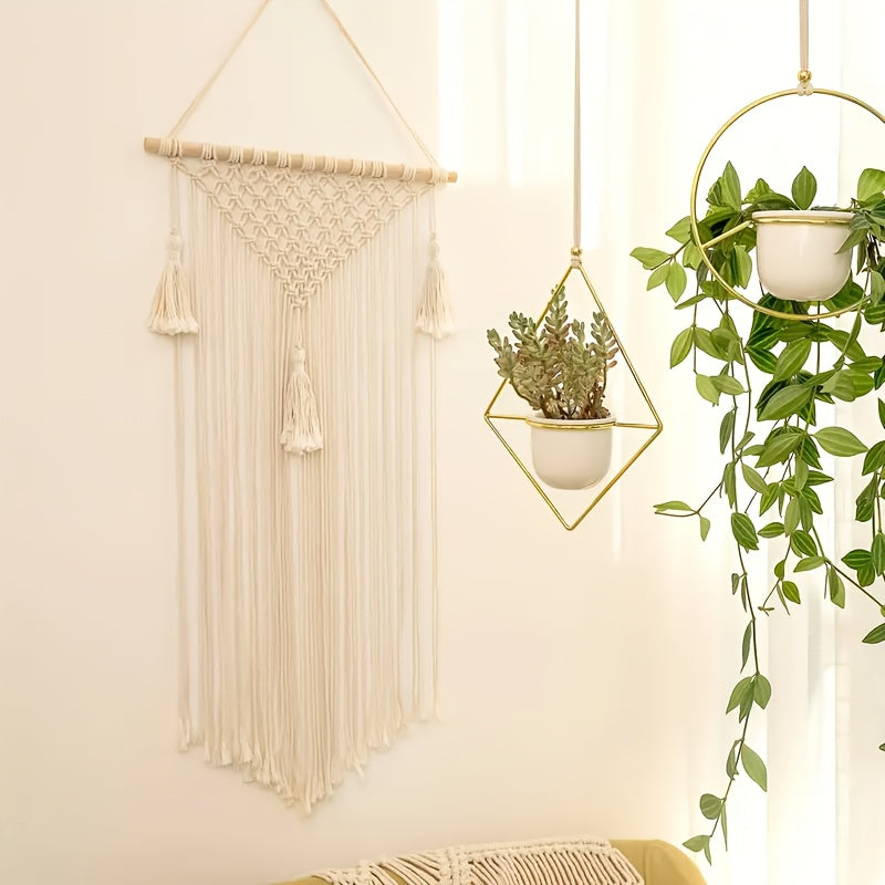 Bohemiyan devoriy soch uchun aksessuarlar tashkilotchisi paxta saqlash uchun kliplar va sumkalar