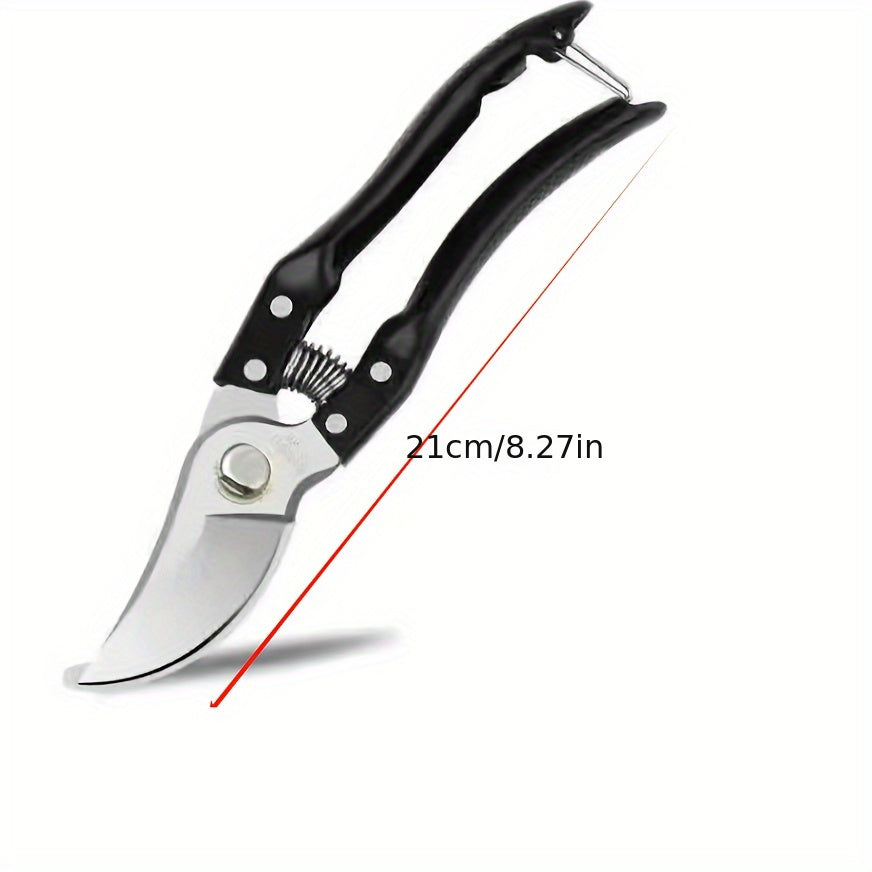 Tijeras de podar de acero al carbono con hojas de acero aleado SK-5 y mango ergonómico para jardín y floristería