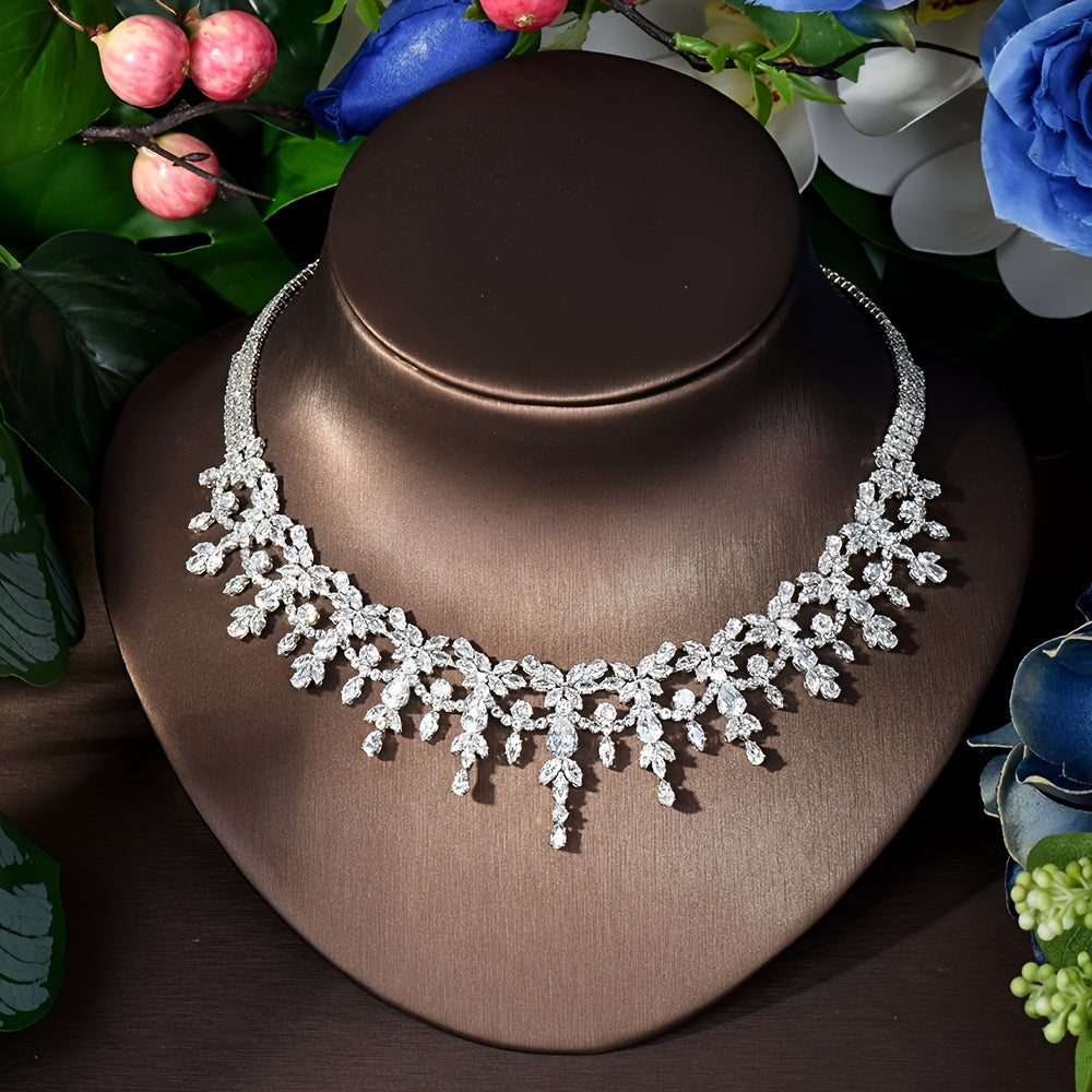 Luxury Jewelry Set for Women with Synthetic Zirconia and Middle Eastern Style