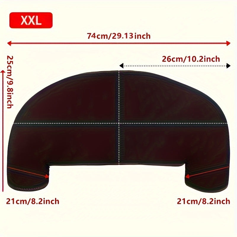 Uniseks polyester isitish padlari, ikki tomonlama yelka issiqlik sozlamalari bilan, qora va yashil