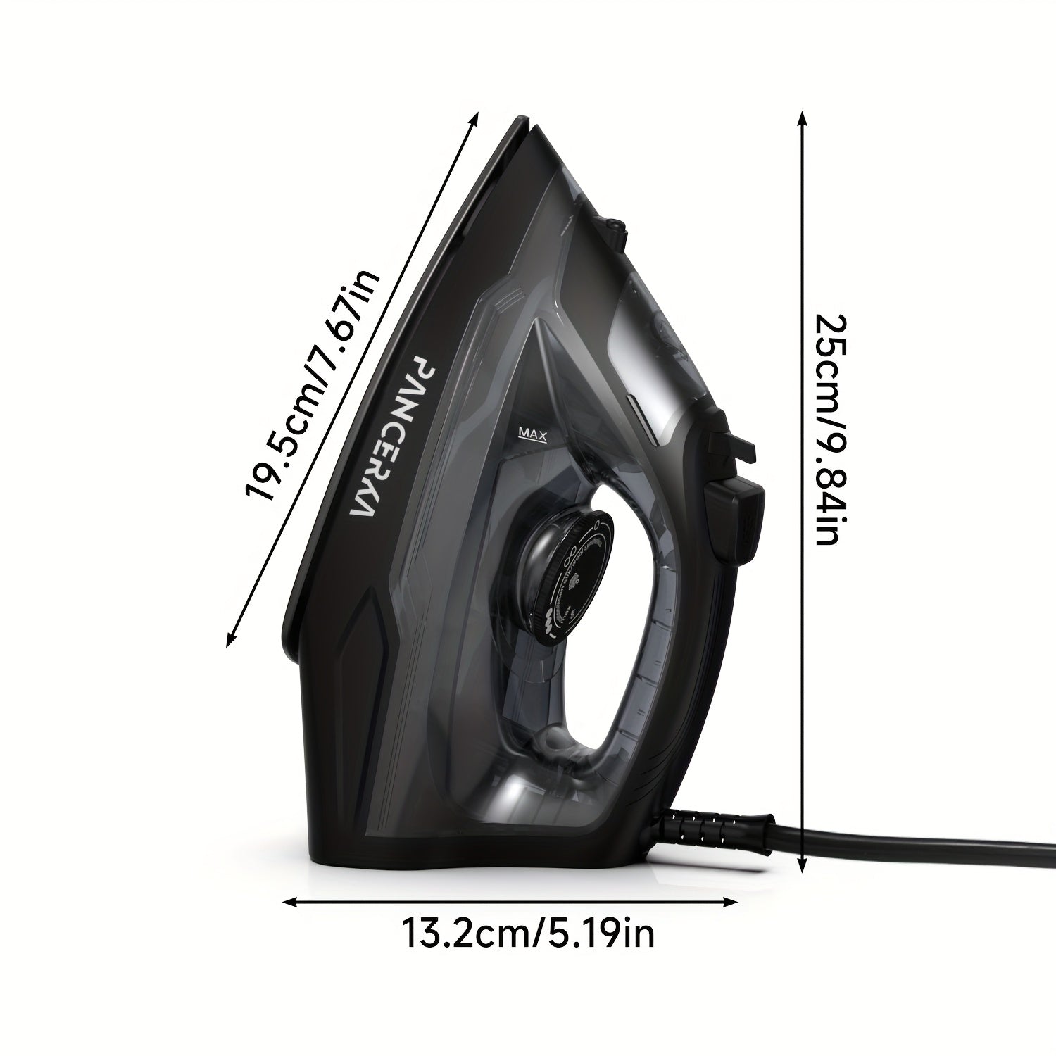 Kiyimlar uchun elektr bug'li temir 1600W O'z-o'zini tozalash, yopishmaydigan taglik