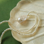 Women's Freshwater Pearl Necklace Baroque Style Clavicle Chain for Valentine's Day