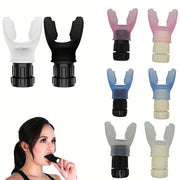 Adjustable Resistance Breathing Exerciser for Lung Capacity Training Black Blue White
