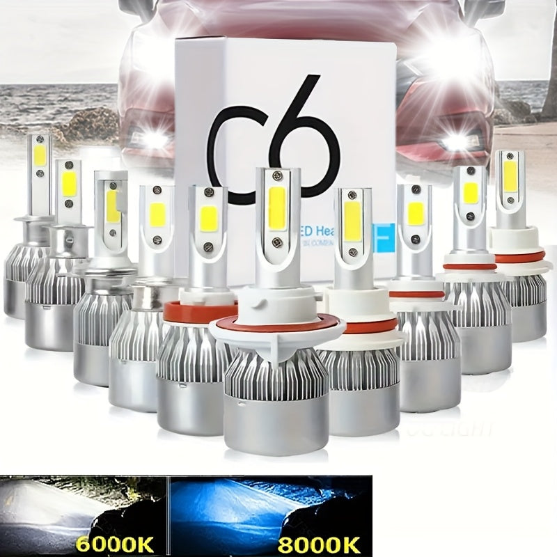 Комплект из 2 светодиодных фар для автомобилей H7 H4 9005 9006 6000K 8000K противотуманных фар