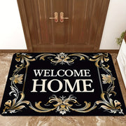 Welcome Home Monogram Entrance Mat Non-Slip Stain-Resistant Indoor Outdoor Rug