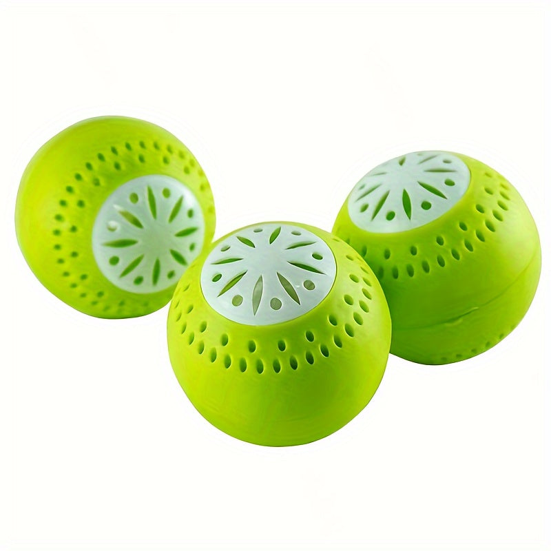 3-Pack PVC Refrigerator Deodorant Balls Activated Carbon Fridge Odor Eliminator