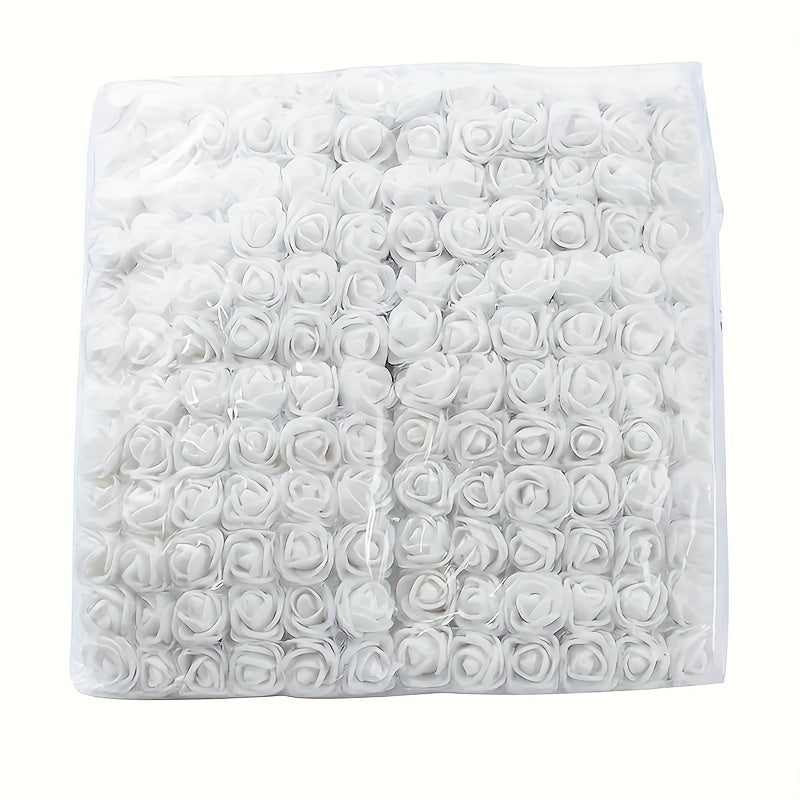 144 Mini Foam Rose sun'iy gullar, to'y bezatish uchun, DIY hunarmandchiligi uchun paket