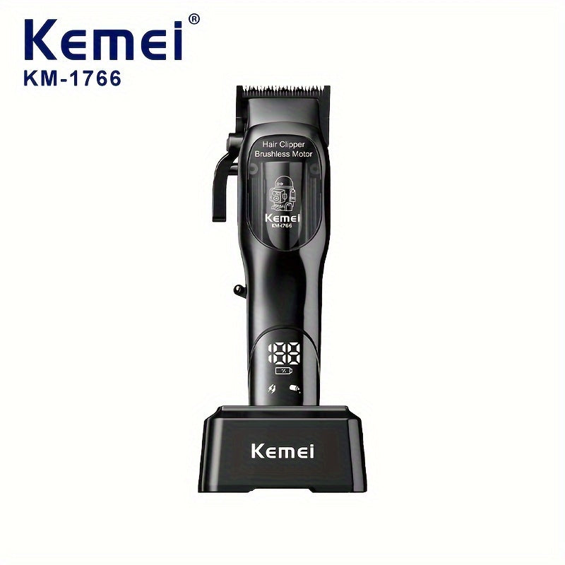 Cortapelos profesional con pantalla digital, batería de litio recargable por USB, alta potencia para uso en salón