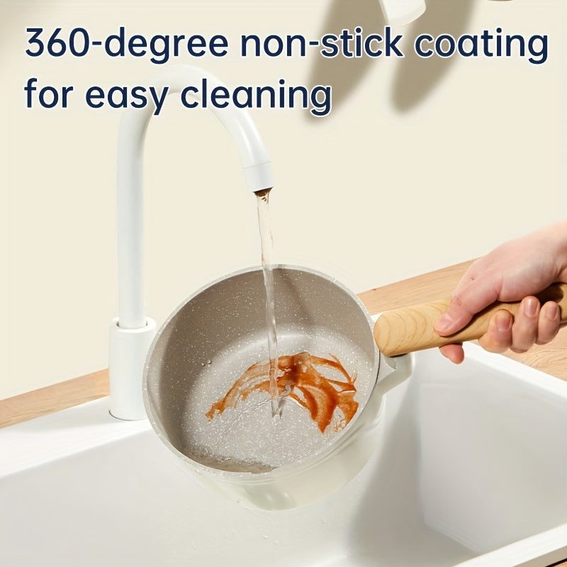 Антипригарная кастрюля 18 см с стеклянной крышкой, готова к индукционной плите, алюминиевый сплав