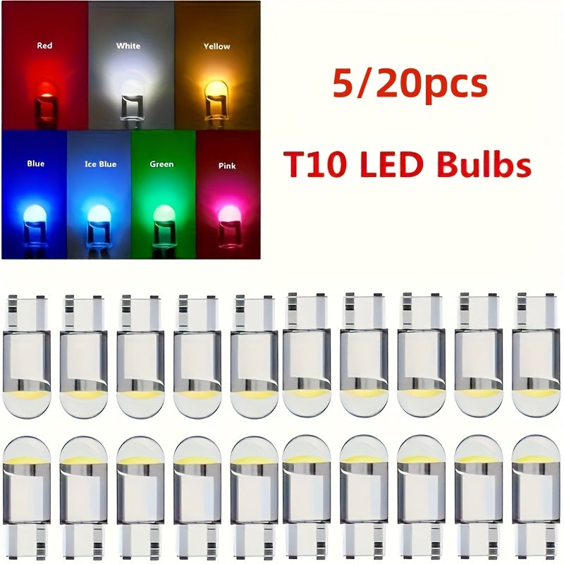 Universal LED Car Bulbs 5/20 Pack for Interior and License Plate Bright White
