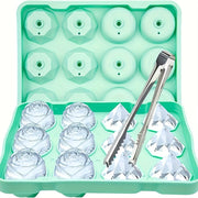 Ice Cube Mold Set 2 Silicone Trays for Ice, Chocolates, Jellies, Whiskey