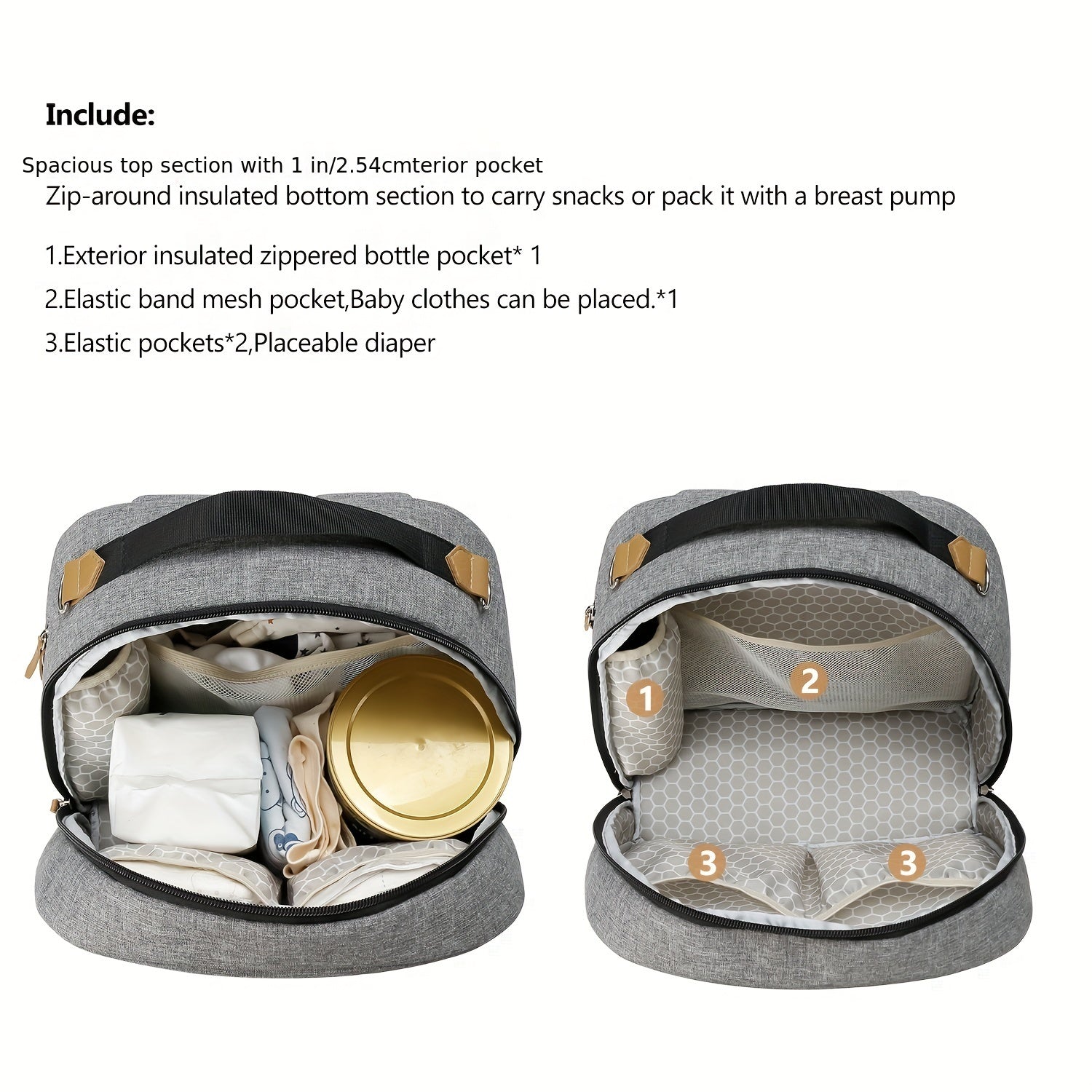 Travel Backpack for Outdoor Dining Insulated Food and Milk Storage