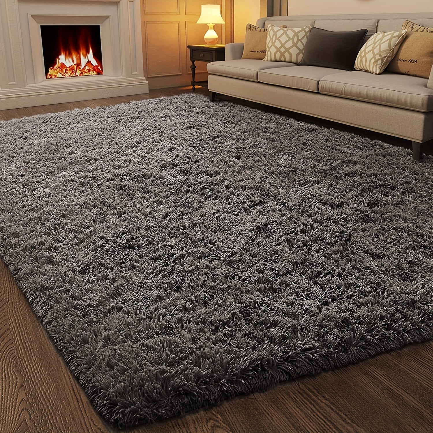 Green Fluffy Shag Rug for Bedroom Living Room Nursery 3x5 Feet