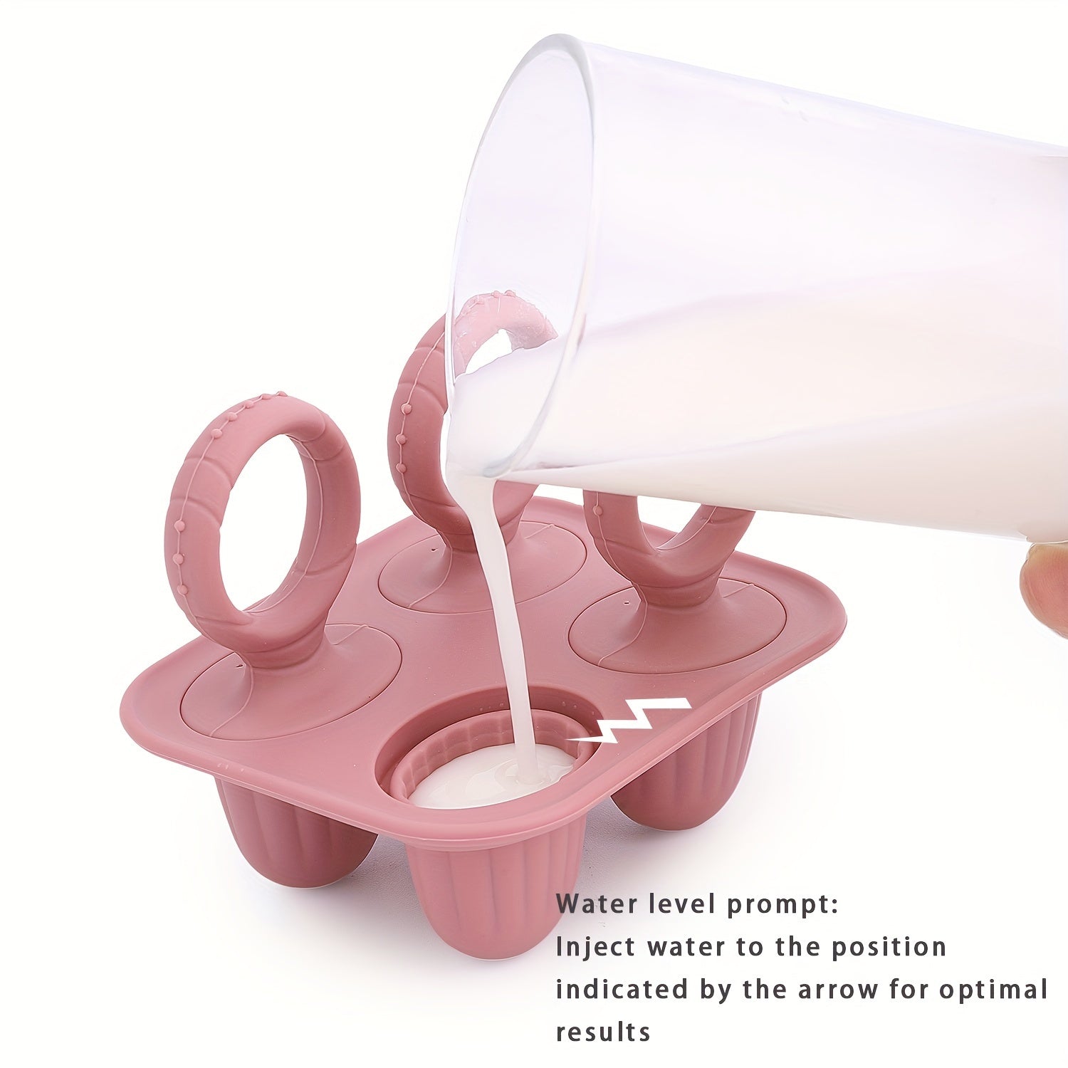 Silicone Popsicle Mold for Homemade Ice Cream and Frozen Treats with 4 Holes