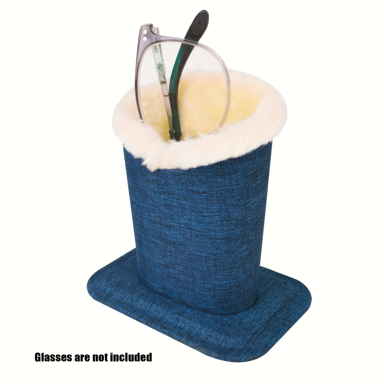 1 yoki 2 dona Plush Lined Ko'zoynaklar Uslubi - Yuqori Sifatli Ko'zoynaklar Uslubi Qutisi, Ko'zoynaklar Uslubi Stendi, Plush Lined Yotoqdagi Ko'zoynaklar Qutisi, Stol yoki Yotoq Stolida