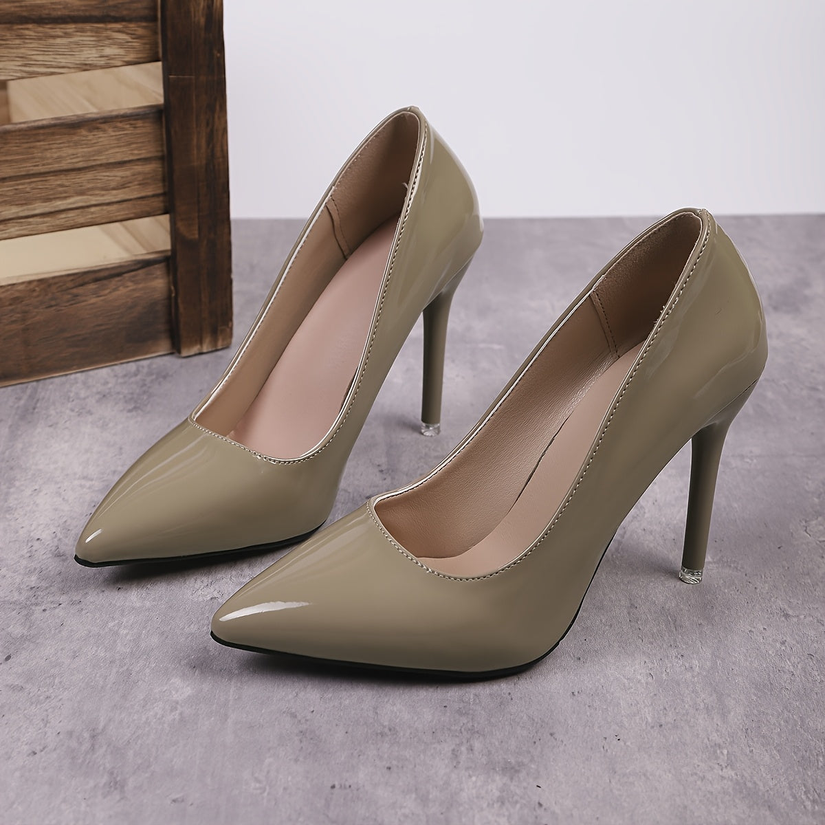 Women's White Pointed Toe Stiletto Heels 10cm Ultra High Pumps Office Party