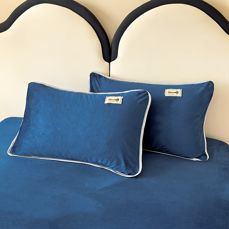Crystal Velvet Pillowcase for Autumn Winter Warmth and Comfort